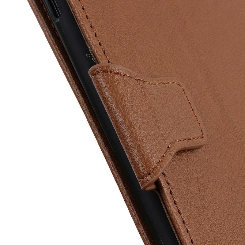 Housse iPhone 12 Pro Max Effet Cuir Litchi Fermoir Magnétique