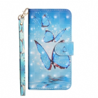 Housse iPhone 12 Pro Max Papillons Bleus Volants