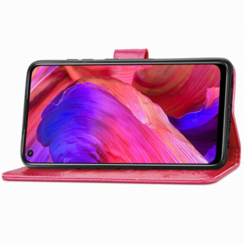 Housse Oppo A54 5G / A74 5G Trèfle Quatre Feuilles