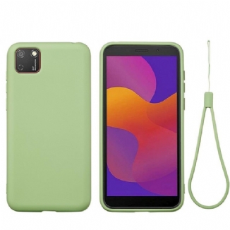 Coque Huawei Y5p Silicone Liquide Avec Lanière