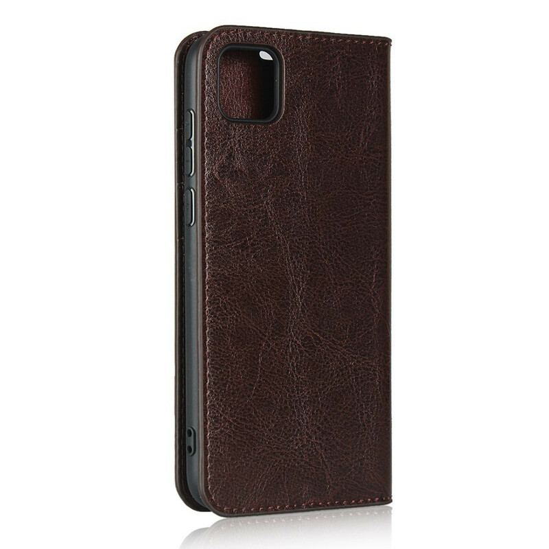 Flip Cover Huawei Y5p Cuir Véritable