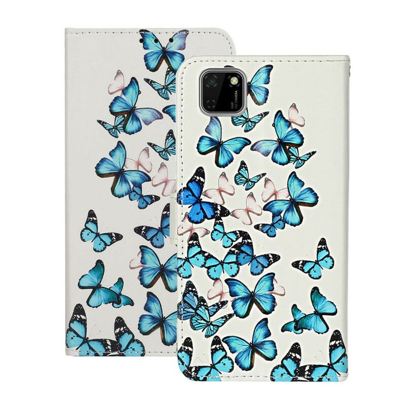 Flip Cover Huawei Y5p Myriade de Papillons