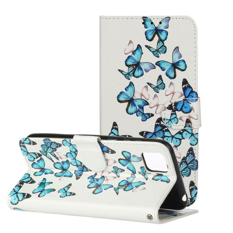 Flip Cover Huawei Y5p Myriade de Papillons