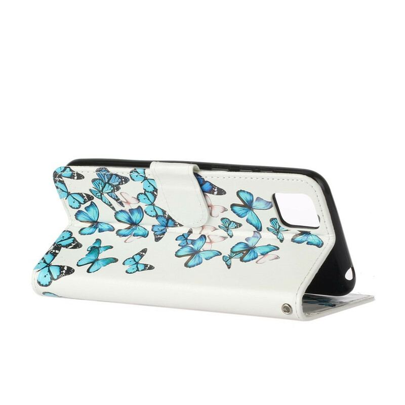 Flip Cover Huawei Y5p Myriade de Papillons