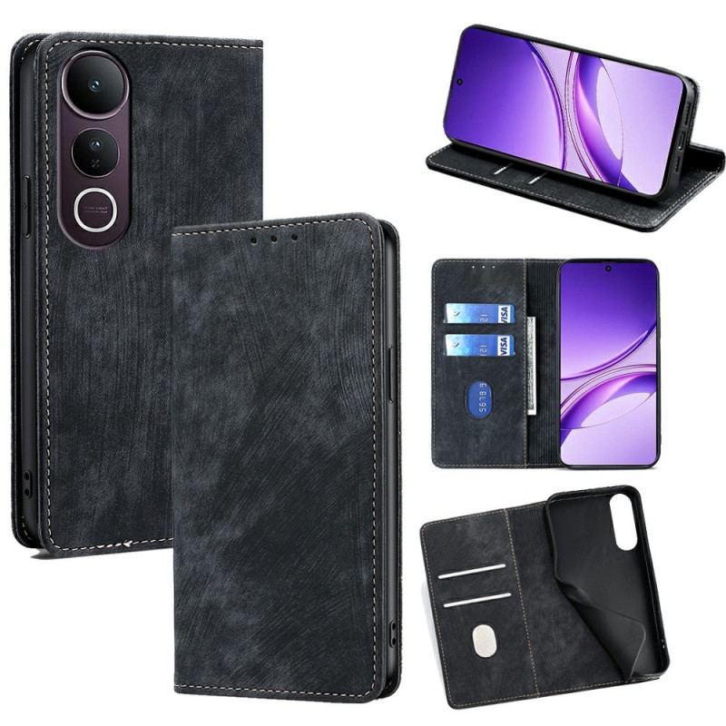 Flip Cover Vivo V50 Lite 5G Blocage RFID Effet Daim