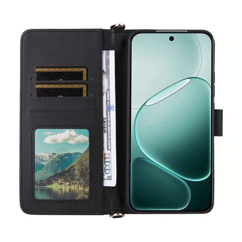 Housse Oppo A6 Pro 5G Matelassée avec Bandoulière et Lanière