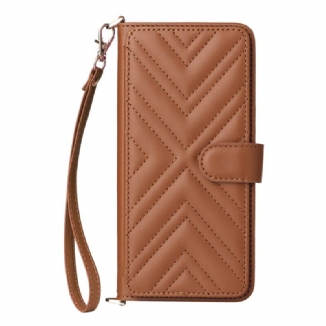 Housse Vivo V50 Lite 5G Matelassée avec Lanière et Bandoulière