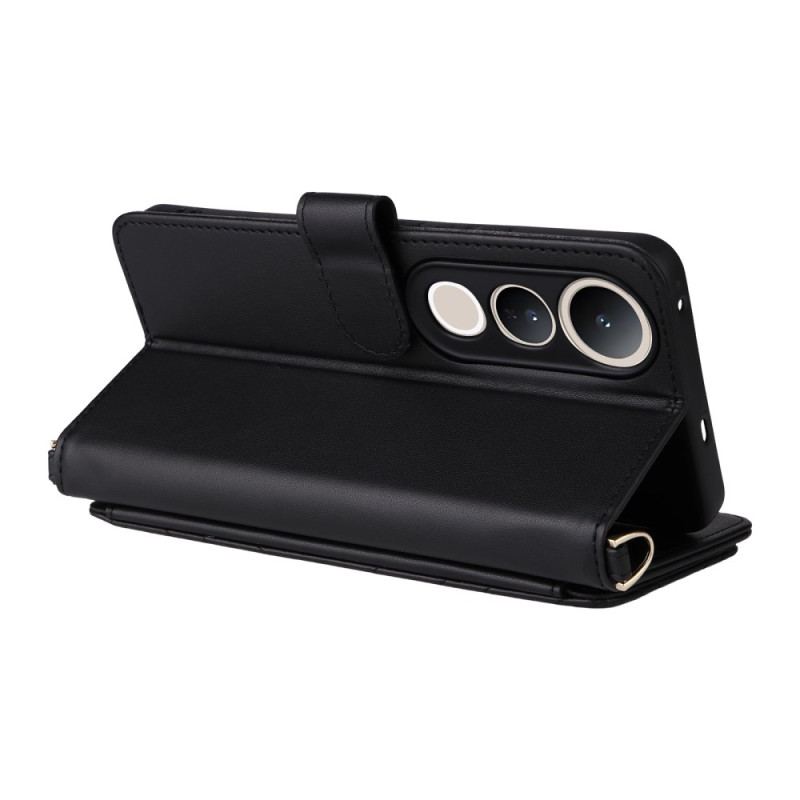 Housse Vivo V50 Lite 5G Matelassée avec Lanière et Bandoulière