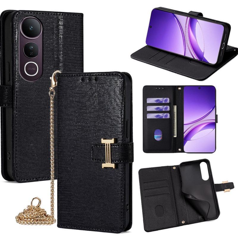 Housse Vivo V50 Lite 5G Paillettes avec Chaîne