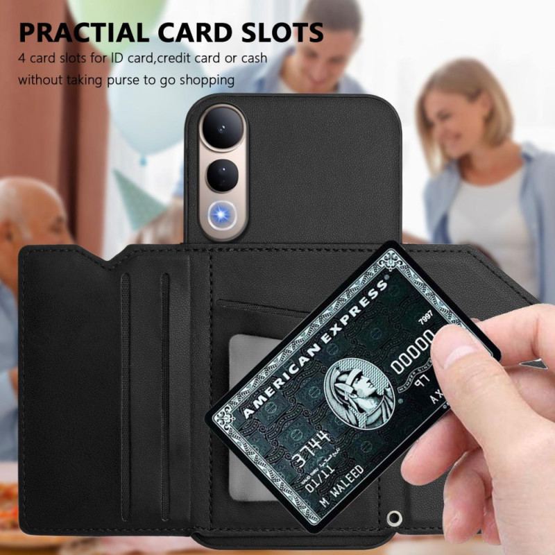 Housse Vivo V50 Lite 5G Porte-Cartes et Lanière