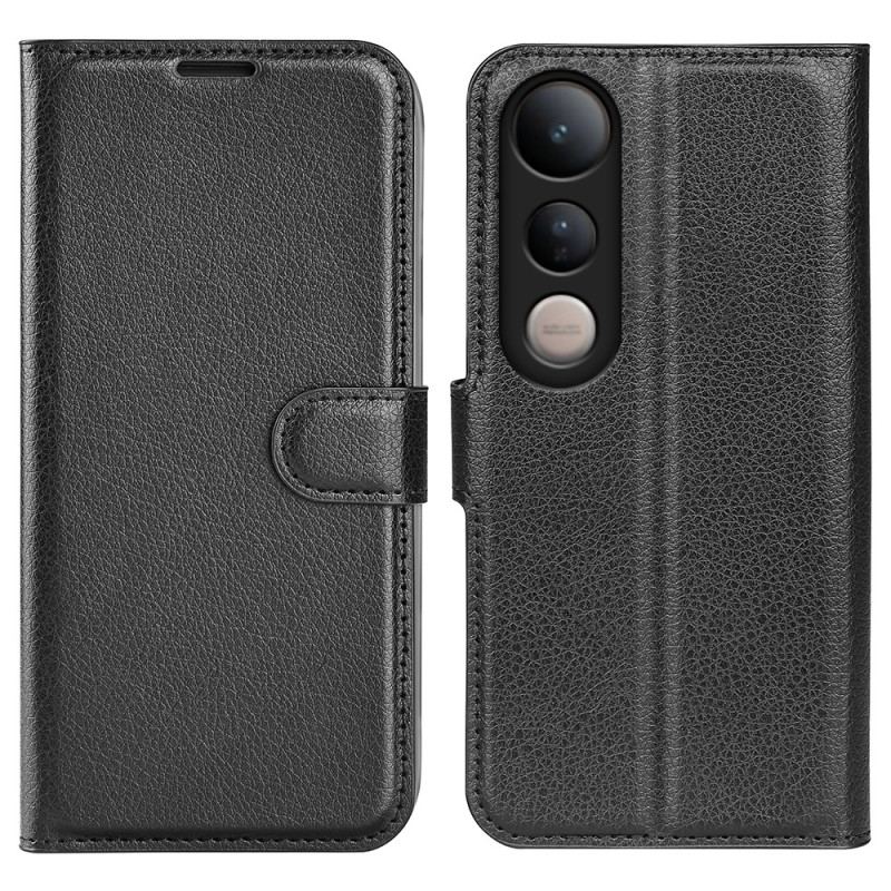 Housse Vivo V50 Lite 5G Simili Cuir Litchi