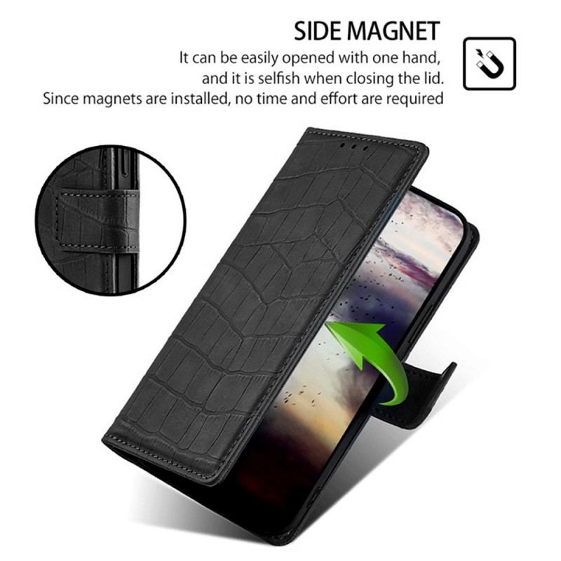 Housse Vivo V50 Lite 5G Texture Crocodile