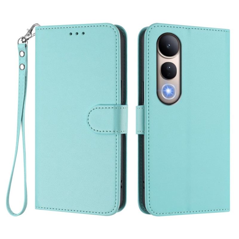 Housse Vivo V50 Lite Simili Cuir Uni à Lanière