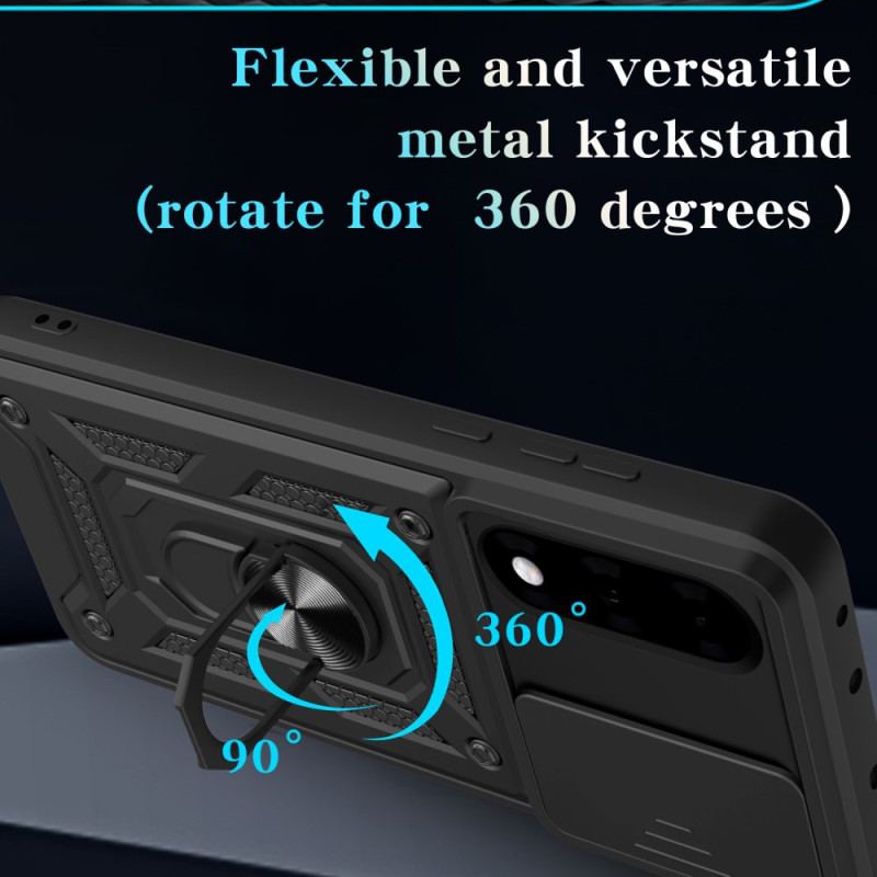 Coque OnePlus Nord 5 Couvercle Coulissant pour Caméra et Support