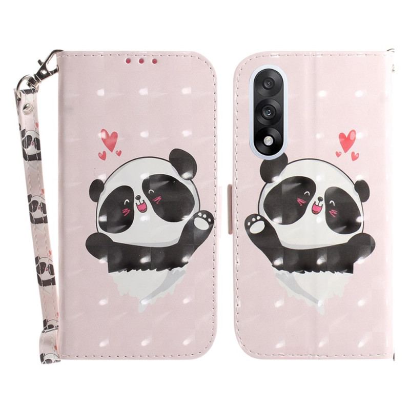Housse OnePlus Nord 5 5G Panda Love à Lanière