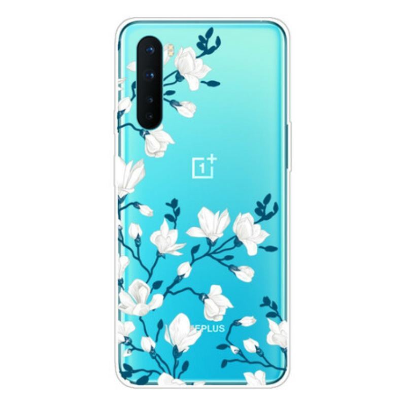 Coque OnePlus Nord Fleurs Blanches