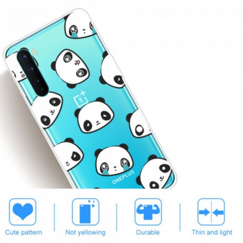 Coque OnePlus Nord Pandas Sentimentaux