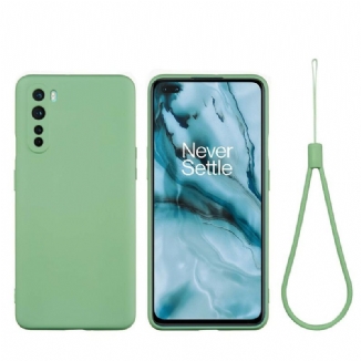 Coque OnePlus Nord Silicone Liquide Avec Lanière