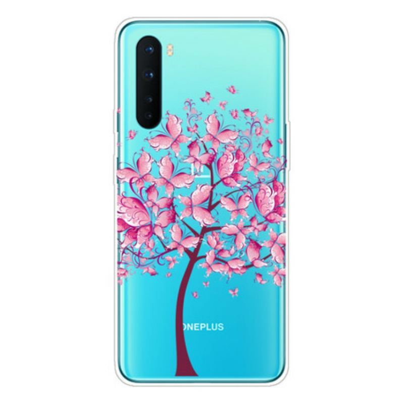 Coque OnePlus Nord Transparente Arbre à Papillons