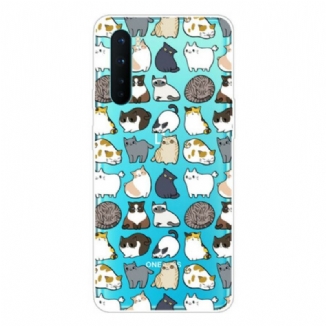 Coque OnePlus Nord Transparente Multiples Chats