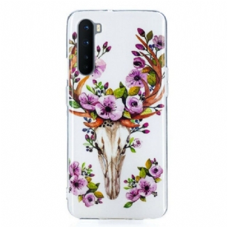 Coque OnePlus Nord Wapiti Fleuri Fluorescente