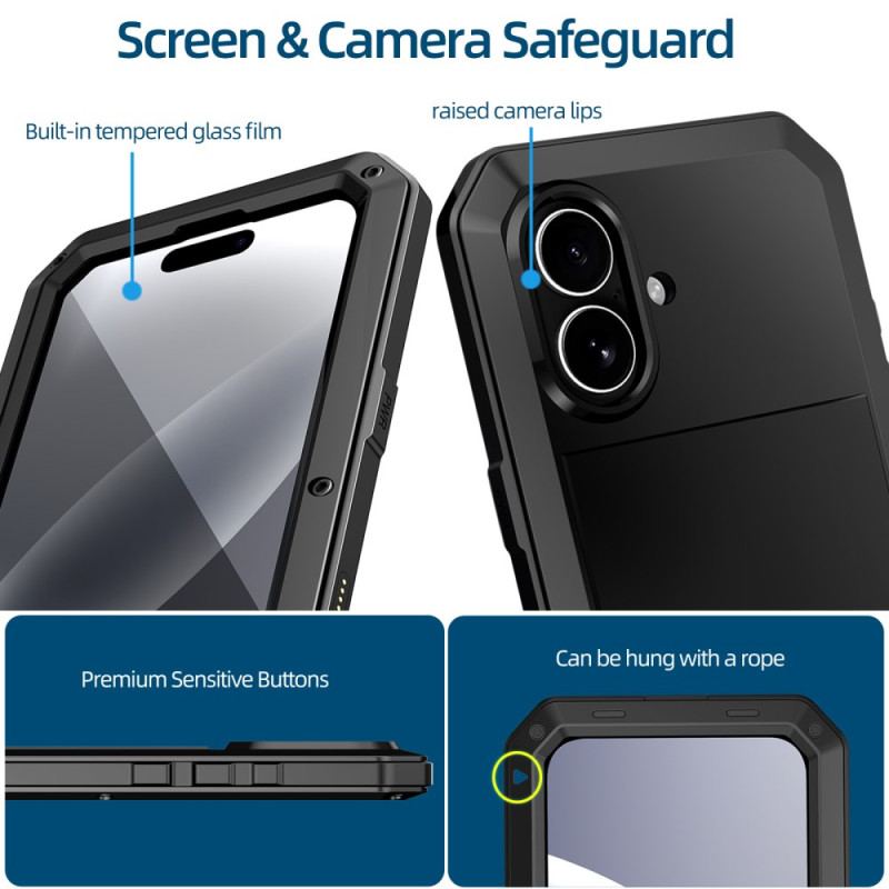 Coque pour iPhone 17 avec Protecteur d'Écran en Verre Trempé