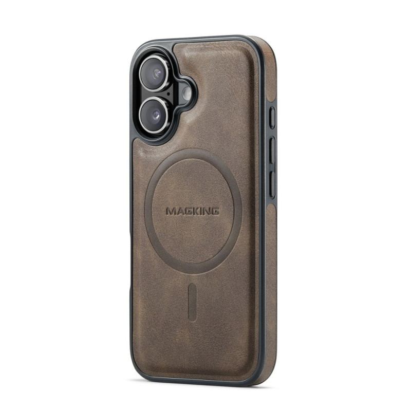 Coque iPhone 17 Compatible MagSafe Effet Cuir Premium