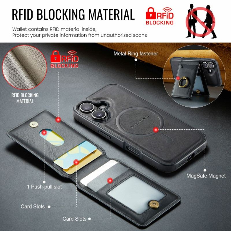 Coque iPhone 17 MagSafe avec Porte-Cartes RFID et Support Intégré