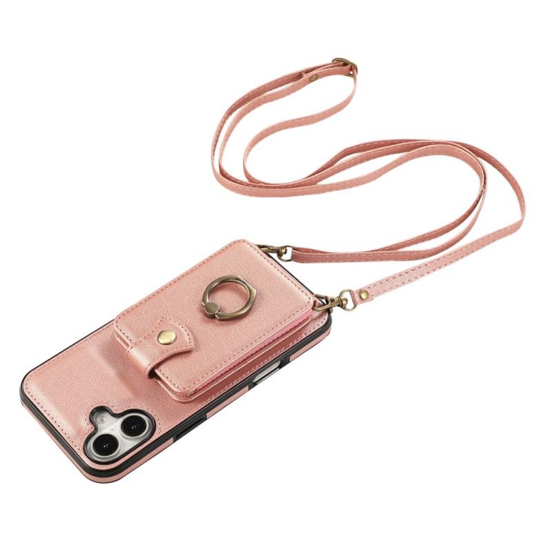 Coque iPhone 17 Multi-Cartes et Bandoulière