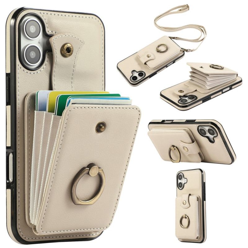 Coque iPhone 17 Multi-Cartes et Bandoulière