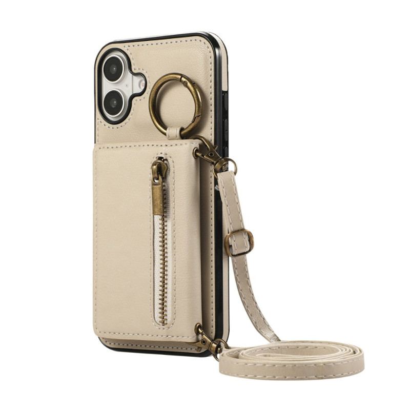 Coque iPhone 17 Portefeuille à Fermeture Éclair