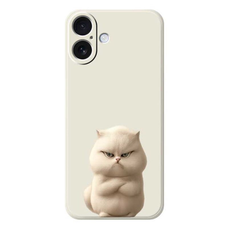 Coque iPhone 17 Silicone Liquide Chat en Colère