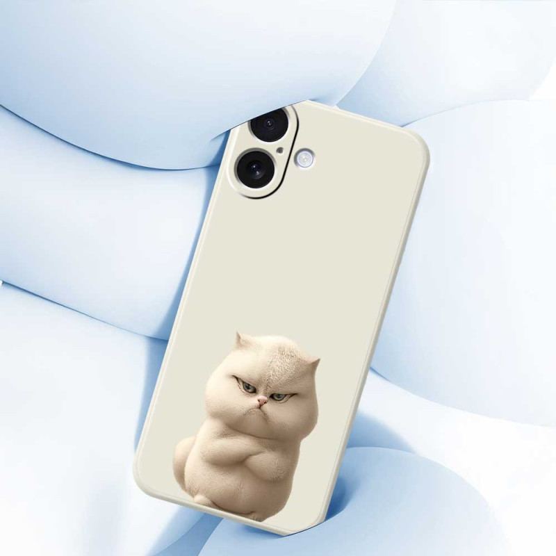 Coque iPhone 17 Silicone Liquide Chat en Colère