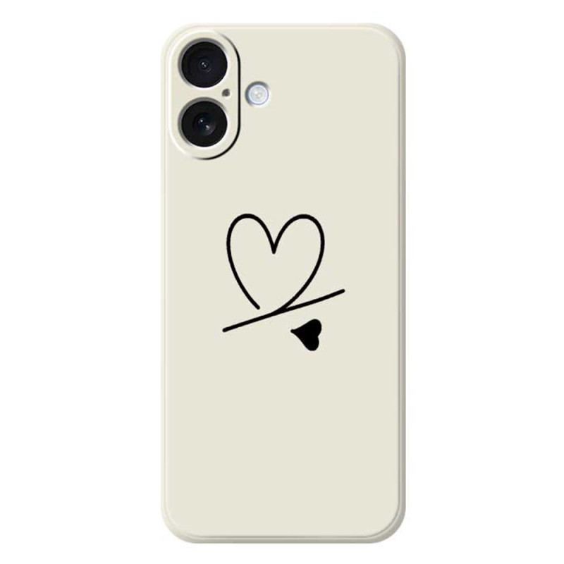 Coque iPhone 17 Silicone Liquide Coeur