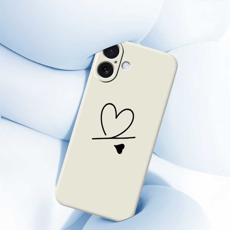 Coque iPhone 17 Silicone Liquide Coeur