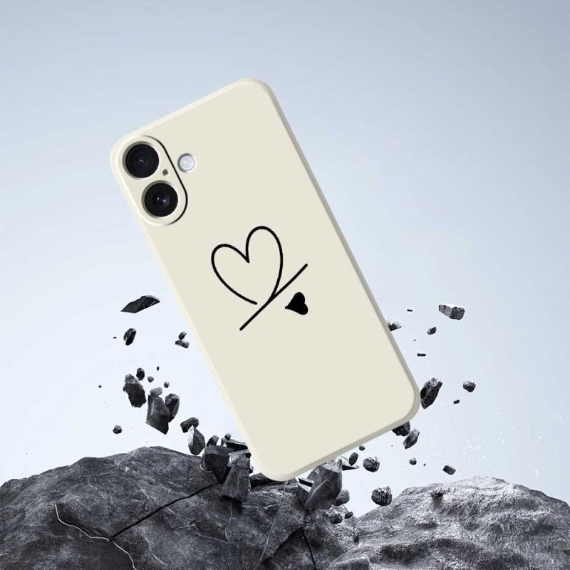 Coque iPhone 17 Silicone Liquide Coeur