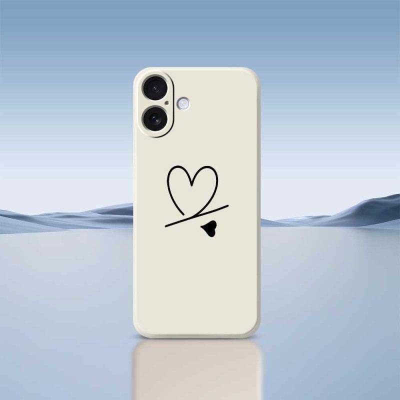 Coque iPhone 17 Silicone Liquide Coeur