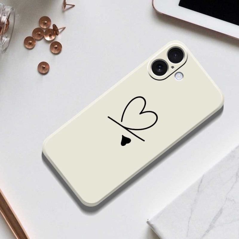 Coque iPhone 17 Silicone Liquide Coeur