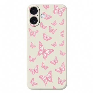 Coque iPhone 17 Silicone Liquide Papillons