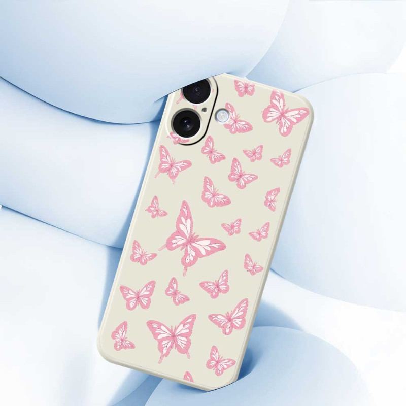Coque iPhone 17 Silicone Liquide Papillons