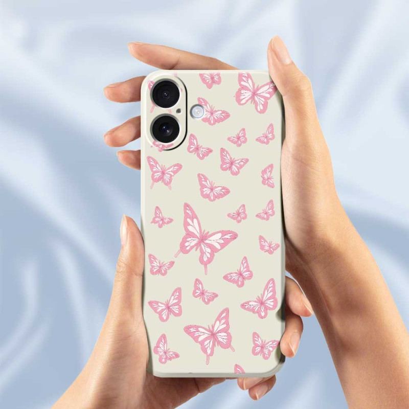 Coque iPhone 17 Silicone Liquide Papillons