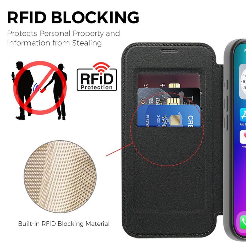 Flip Cover iPhone 17 Compatible MagSafe Matelassée