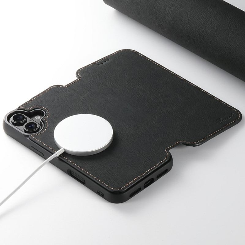 Flip Cover iPhone 17 Compatible MagSafe Style Cuir