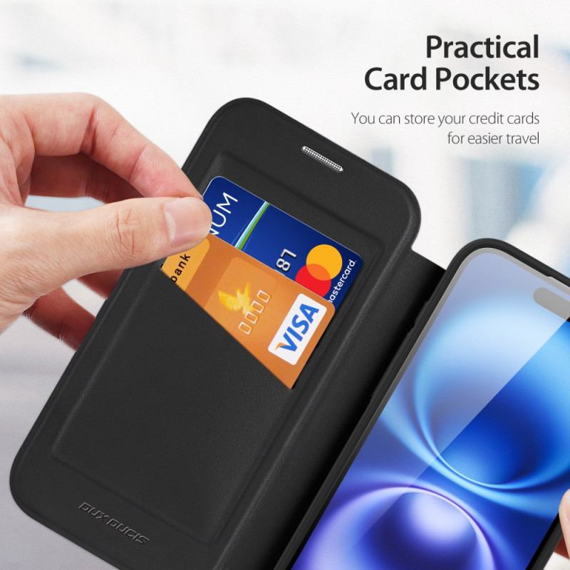 Flip Cover iPhone 17 MagSafe Skin X Pro Series avec Support DUX DUCIS