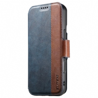 Housse iPhone 17 MagSafe Cuir Texturé Bicolore