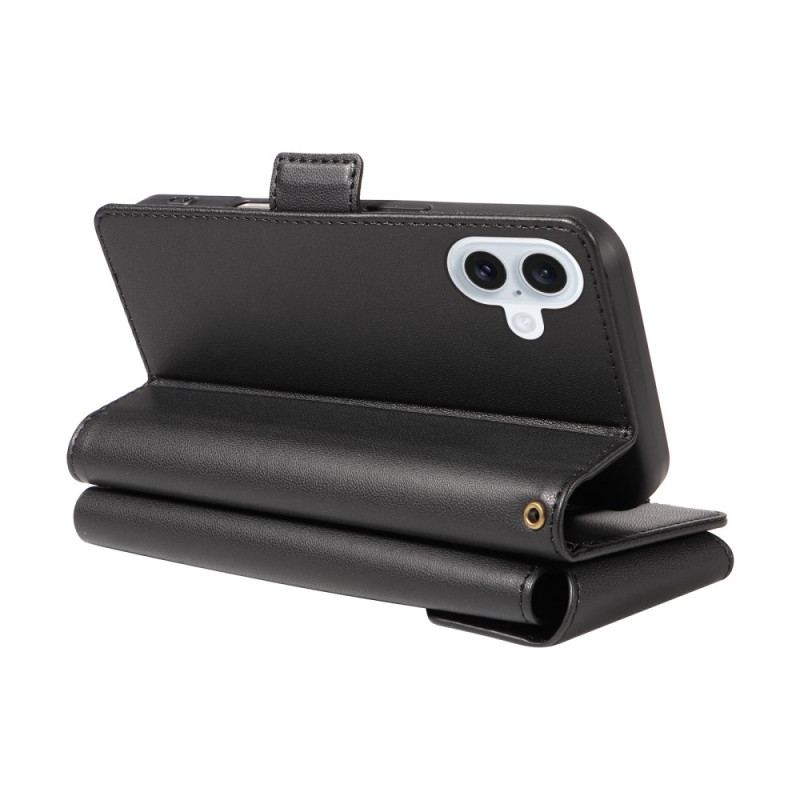 Housse iPhone 17 Multiples Porte-Cartes et dragonne