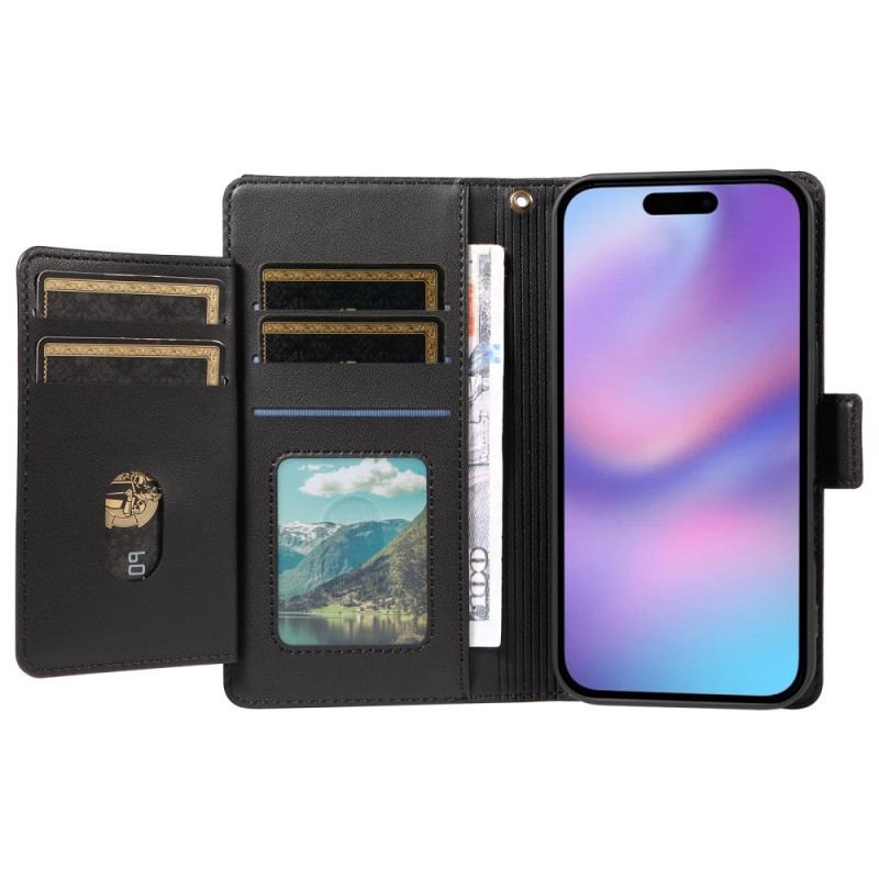 Housse iPhone 17 Multiples Porte-Cartes et dragonne