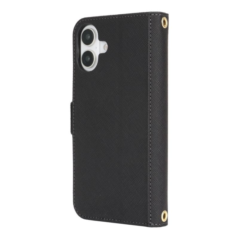 Housse iPhone 17 Portefeuille avec Bandoulière et Miroir