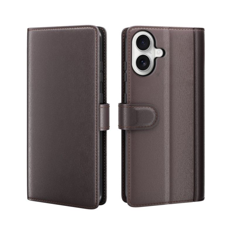 Housse iPhone 17 Portefeuille Cuir Véritable