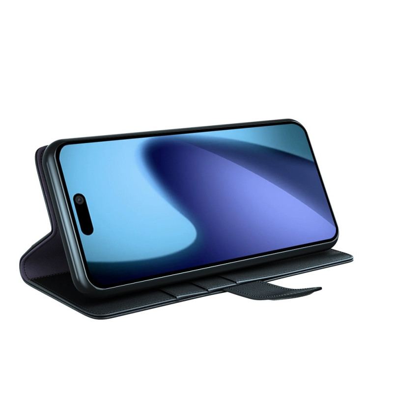 Housse iPhone 17 Portefeuille Cuir Véritable